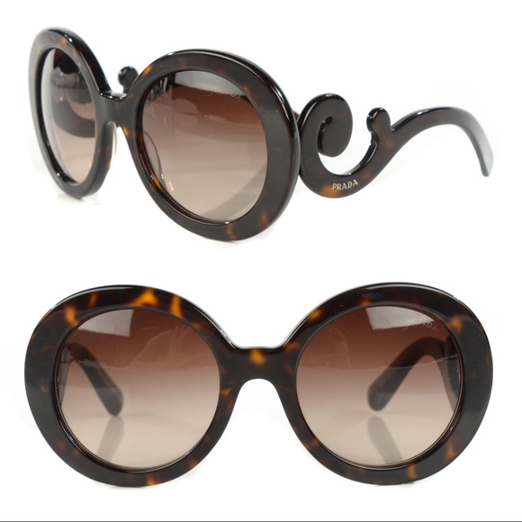 PRADA Baroque Sunglasses SPR 27N Brown - Picture 15 of 16